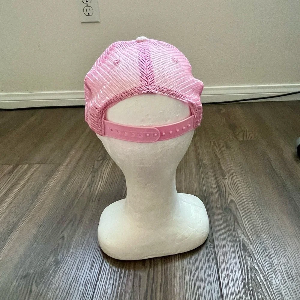 Pink Baseball Cap with Embroidered Logo